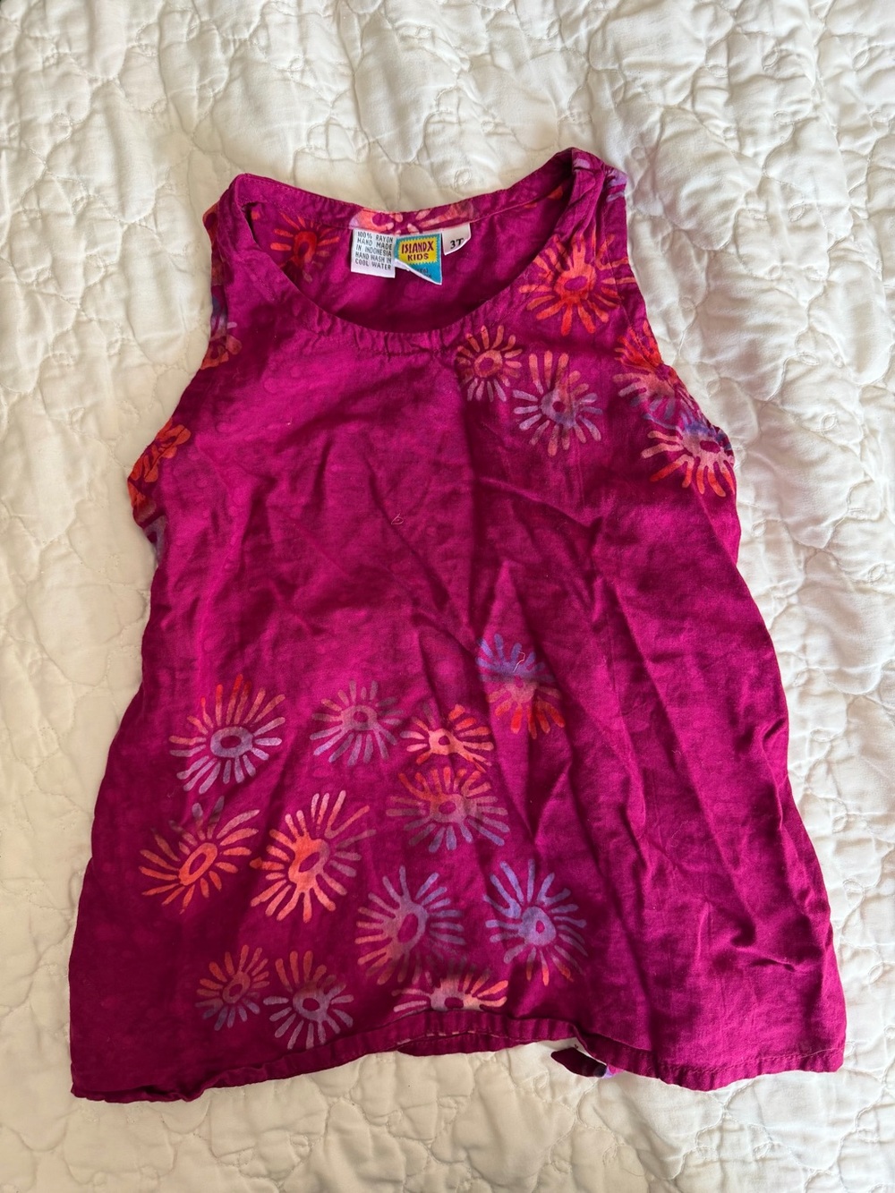 Bright Floral Girls Tank Top